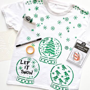 Snow Globe Christmas T Shirt Starter Kit, 3 of 7