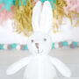 Organic Bunny Rabbit And Personalised Bag, thumbnail 3 of 4