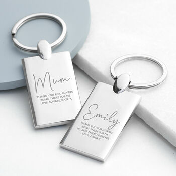 Personalised Special Person Rectangle Keyring, 4 of 5