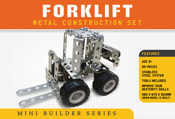 Make Your Own Forklift Truck Mini Metal Construction Set, 5 of 6