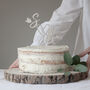 Personalised Initials Wooden Wedding Cake Topper, thumbnail 3 of 5
