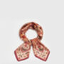 Folksy Fox Tales Peach Square Scarf, thumbnail 4 of 5