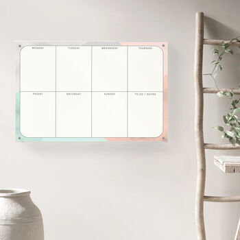 Weekly Planner Dry Wipe Acrylic Whiteboard, 3 of 5