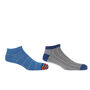 Thin Stripe Blue And Dash Grey Men's Trainer Socks Bundle, thumbnail 1 of 6