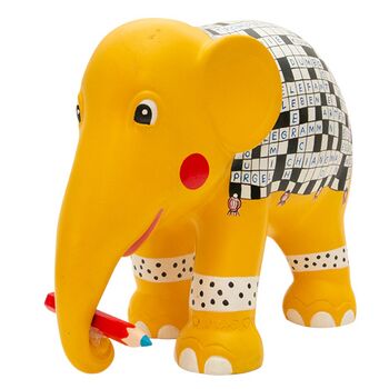 Retirement Crossword Puzzle Nimil Painted 15cm Elephant, 4 of 10