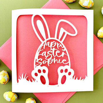 Personalised Bunny Egg Easter Card, 2 of 4