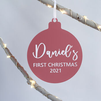Personalised Frosted Christmas Tree Ornament, 3 of 5