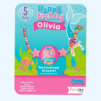 Mermaids Medium Square Personalised Birthday Gift Box, 9 of 11