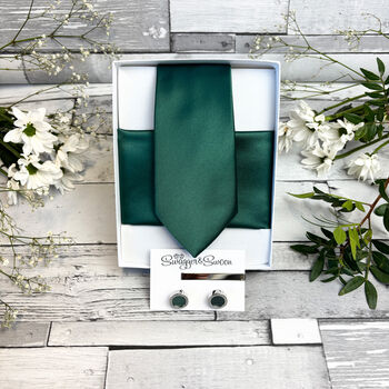Forest Green Wedding Tie Set, 5 of 10