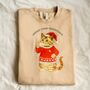 Personalised Festive Tea Drinking Cat Christmas Jumper, thumbnail 4 of 6