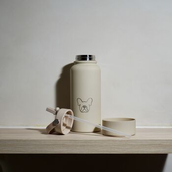 French Bulldog 30oz Water Bottle With Removable Dog Bowl, 2 of 7
