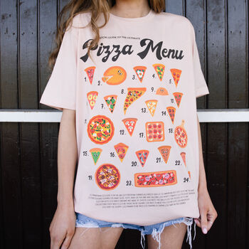 Pizza Menu Guide Unisex Graphic T Shirt, 2 of 3