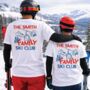 Personalised Matching Family Ski Club T Shirts, thumbnail 1 of 3