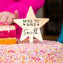 Personalised Hen Party Miss To Mrs Star Cake Topper, thumbnail 1 of 7