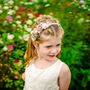 Blush Pink And Ivory Flower Girl Crown, thumbnail 1 of 8