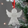 Engraved Christmas Angel Memorial Decoration, thumbnail 1 of 2