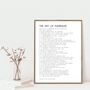 Personalised Wedding Or Anniversary Print Marriage Poem, thumbnail 1 of 3