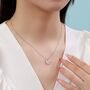 Crescent Moon With Starburst Cz Necklace, thumbnail 3 of 11