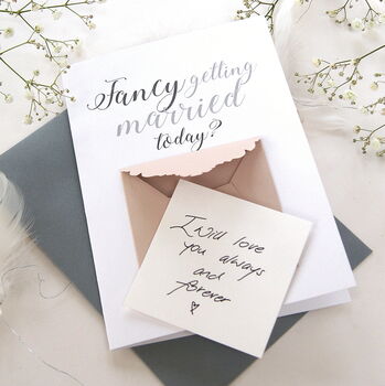 Fancy Getting Married Today Wedding Day Card, 3 of 7