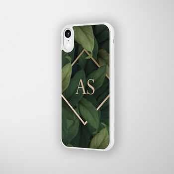 iPhone Case Personalised Art Deco Leaves, 4 of 4