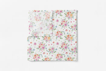 Luxury Secret Rose Garden Floral Organic Bamboo Muslin Swaddle, 3 of 3