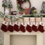 Personalised Christmas Knitted Stockings With Chocolates, thumbnail 2 of 6