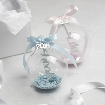 personalised papercut baby s first christmas bauble by studio seed personalised papercut baby s first christmas bauble
