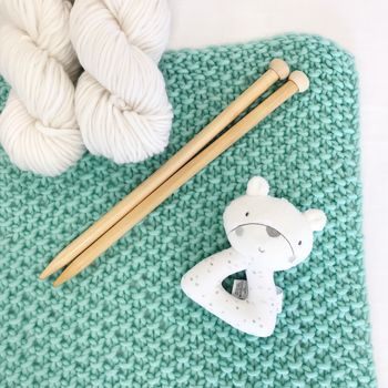 Louis Baby Blanket Knitting Kit, 8 of 11
