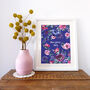 Personalised Colourful Inky Floral Print, thumbnail 1 of 3