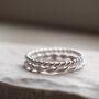 Slim Or Chunky Twisted Stacking Ring, thumbnail 2 of 9