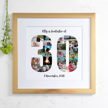Personalised 30th Birthday Photo Collage, 6 of 8