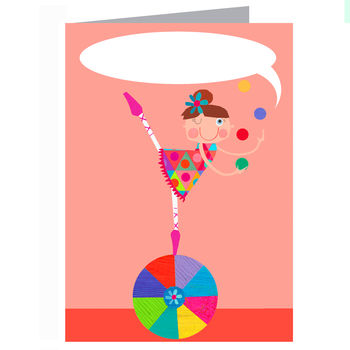 Personalised Bubble Girl On Ball Card, 3 of 4