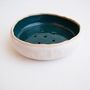 Handmade Teal Green Ceramic Soap Dish, thumbnail 6 of 12