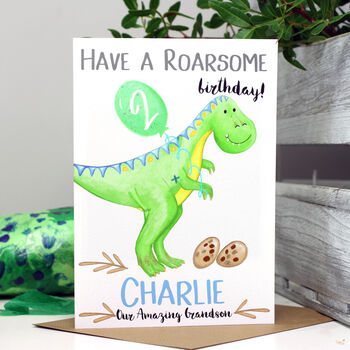 Personalised Dinosaur Relation Birthday Card, 3 of 9