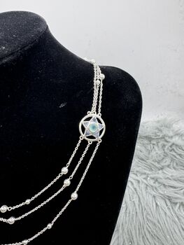 Aqua Chalcedony, Opal Sterling Silver Necklace, 8 of 10