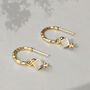 Divinity Princess Opal Hoops Silver/Gold Plated, thumbnail 3 of 6