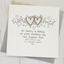 Personalised Hearts Wedding Card, thumbnail 1 of 3