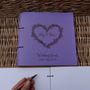 'Love Heart' Personalised Coloured Leather Guest Book, thumbnail 3 of 9