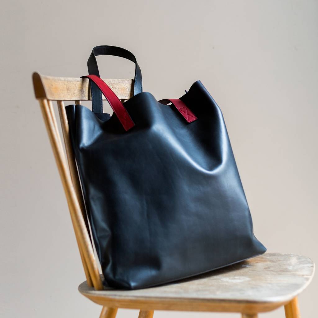 personalised leather tote bag by pepper alley | notonthehighstreet.com