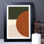 Orange And Green Abstract Shapes Geometric Print, thumbnail 6 of 6