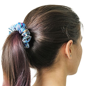 100% Silk Small Scrunchie Vibrant Absract, 5 of 5
