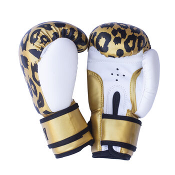 Personalised Children's Boxing Gloves Leopard Print, 4 of 4