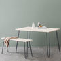 Dining Set With Industrial Hairpin Legs In Plywood, thumbnail 1 of 10