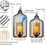 Set Of Two Hurricane Candle Holder Lantern Decorative, thumbnail 5 of 6