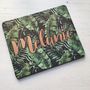 Personalised Tropical Palm Leaves Mouse Mat, thumbnail 1 of 2