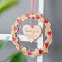 Wooden Personalised Love Heart Wreath, thumbnail 1 of 4