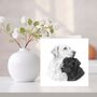 Labrador Love – Hand Drawn Dog Greeting Card Illustration, thumbnail 1 of 7