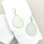 Amazonite Disc Earrings Real 18k Gold Plated, thumbnail 2 of 3