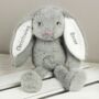 New Baby Gifts Personalised Bunny Soft Toy, thumbnail 1 of 9