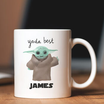Personalised Yoda Best Daddy, Dad Or Grandad Mug, 6 of 7